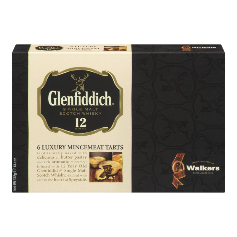 Walkers Glenfiddich Tarts - Mincemeat - 6's/327g
