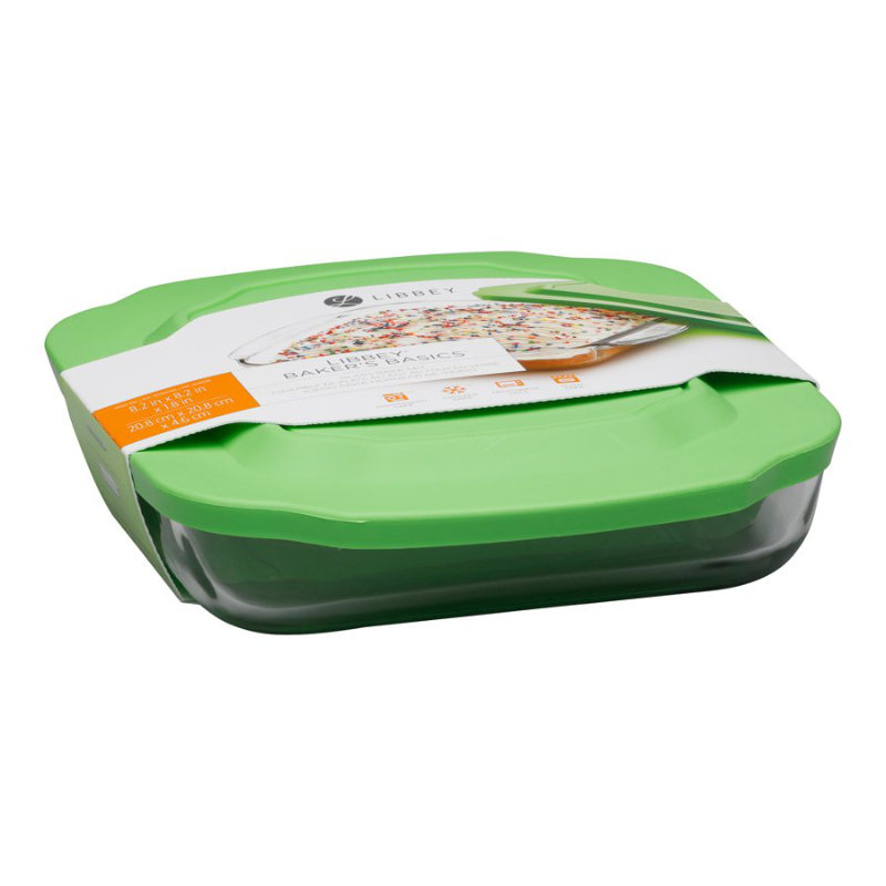 LIBBEY B/B SQUARE DISH W LID