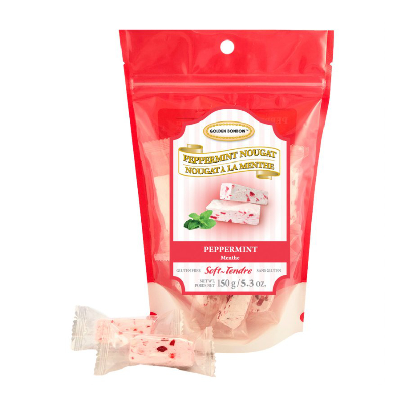 Golden Bonbon Peppermint Nougat - Red - 150g