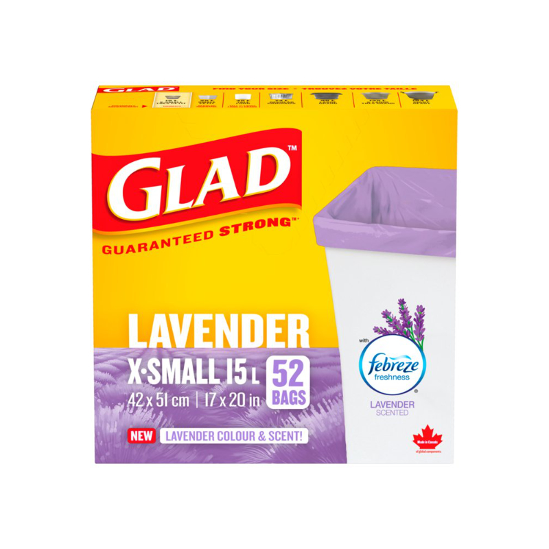 GLAD COMPOSTABLE XS BAGS LAV