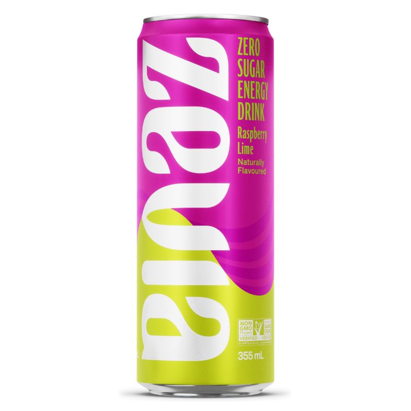 Zevia Energy Drink - Raspberry Lime - 355ml