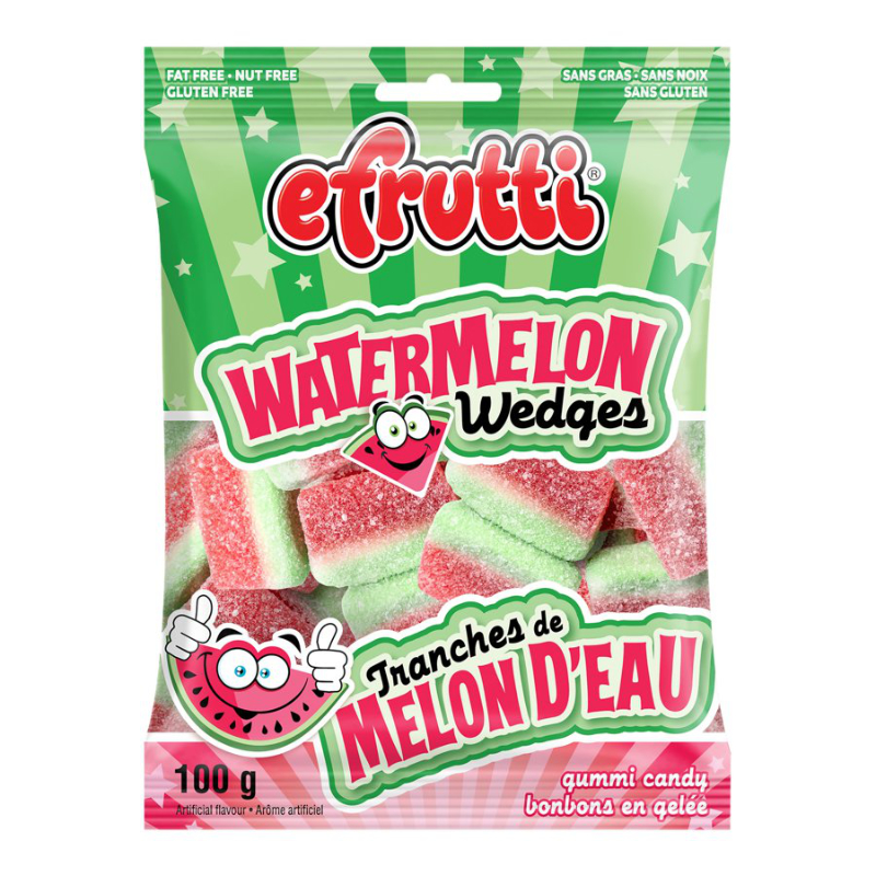 Efrutti Watermelon Wedges Gummy Candy - 100g