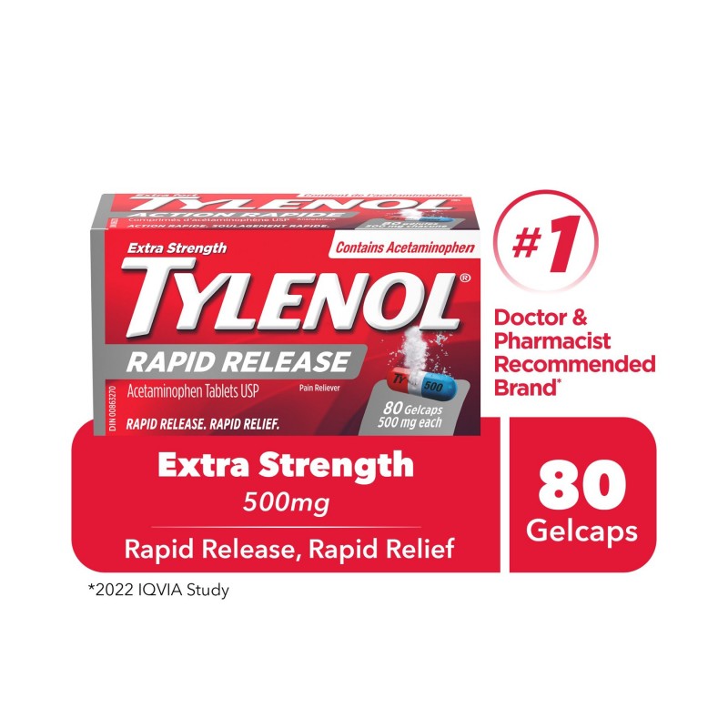 Tylenol Rapid Release Extra Strength Gel Capsules - 80's