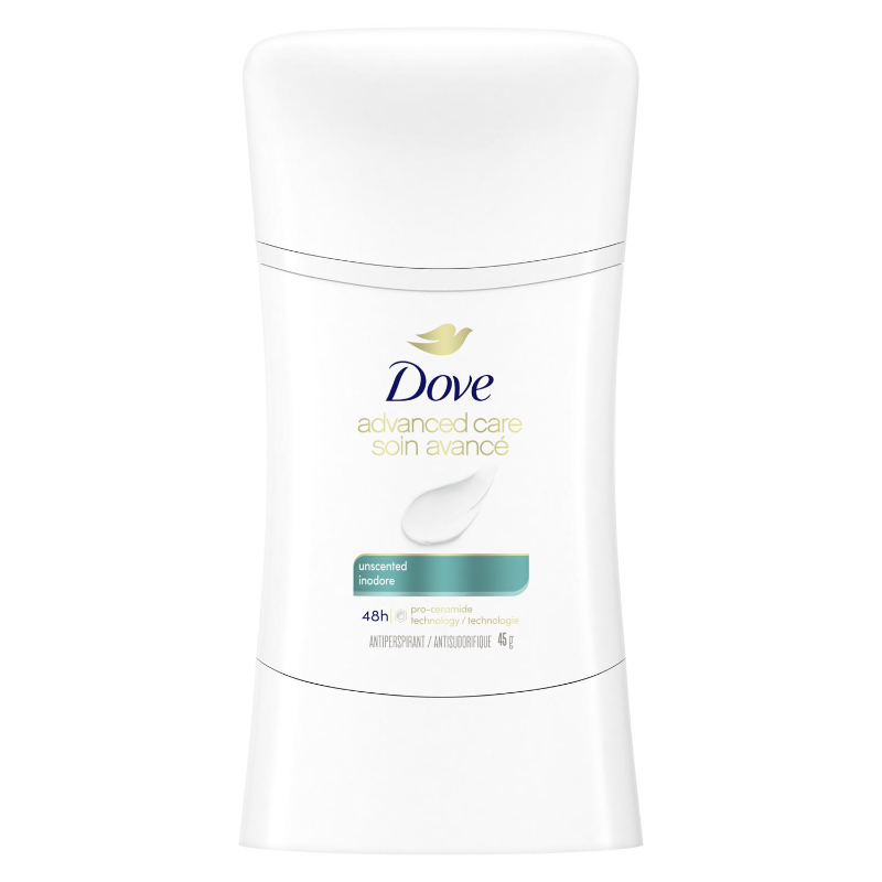 Dove Go Sleeveless Unscented Antiperspirant Stick - 45g