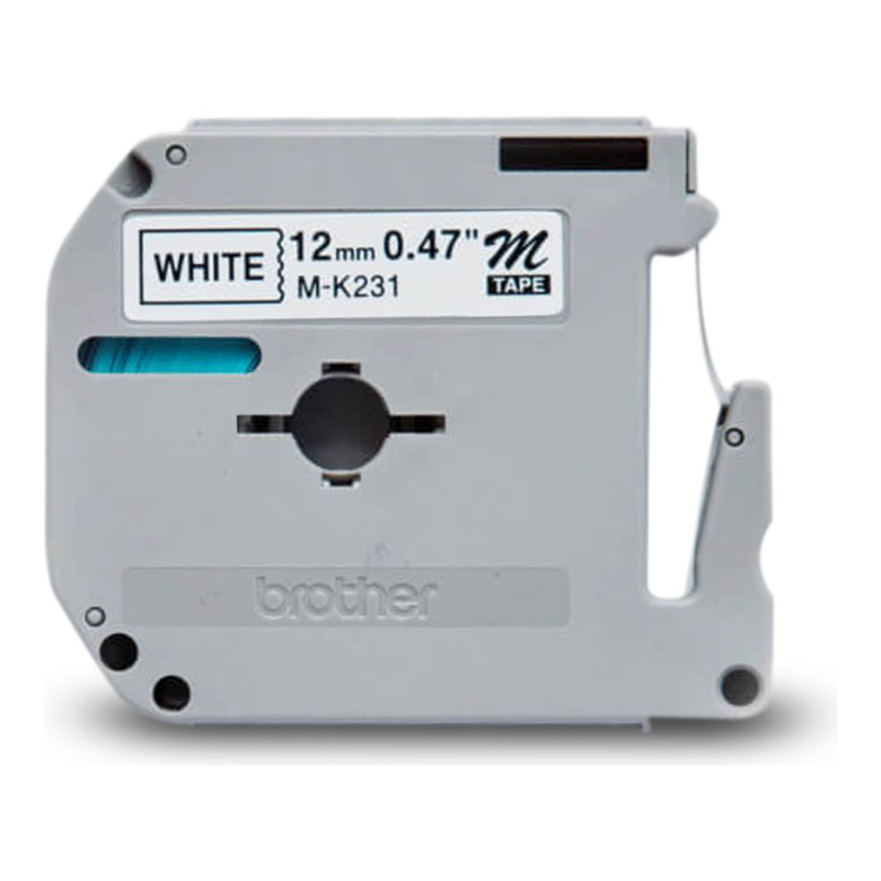 Brother Tape for P-touch Label Makers - Black on White - MK231