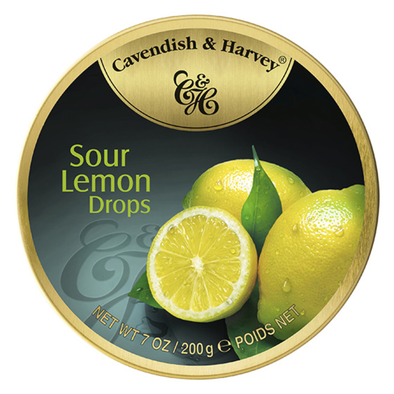 Cavandish & Harvey Candy Drops - Sour Lemon - 200g
