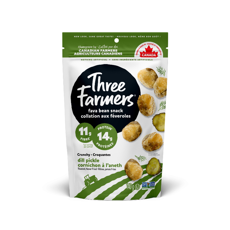 Three Farmers Roasted Fava Beans - Dill Pickle - 140g