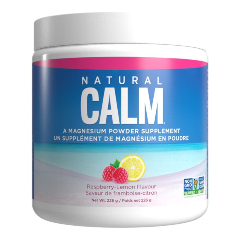 Natural Calm Magnesium Powder Supplement - Raspberry/Lemon - 226g