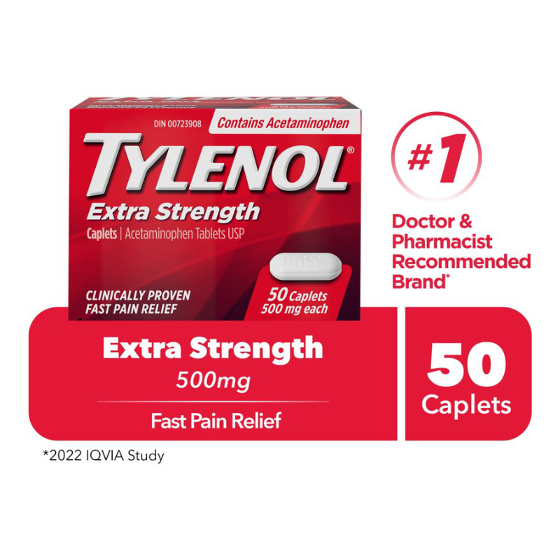 Tylenol* Extra Strength Acetaminophen Caplets - 50'sï¿½ ï¿½