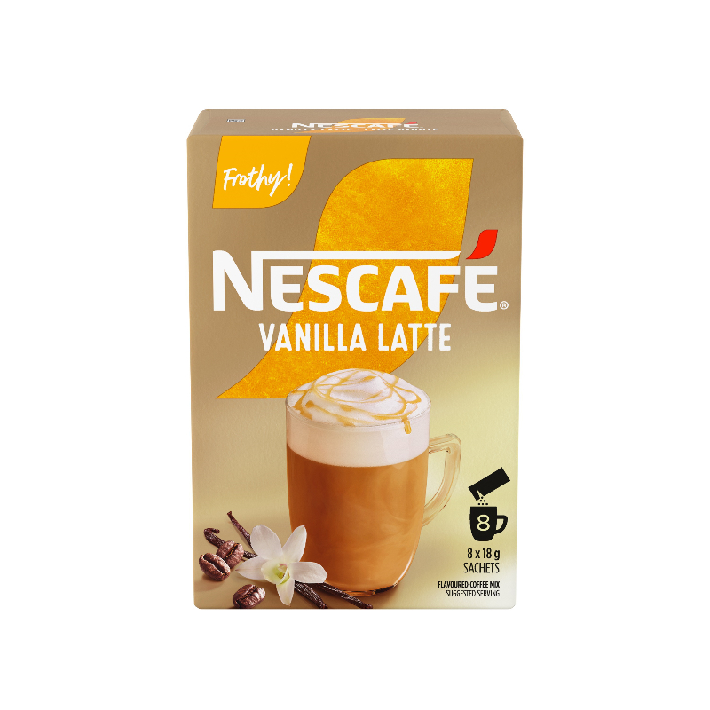 Nescafe Gold Instant Coffee - Vanilla Latte - 8's