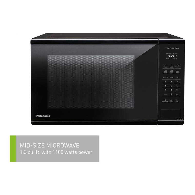Panasonic Genius 1.3 cu ft. Microwave Oven - Black - NNSG676BC
