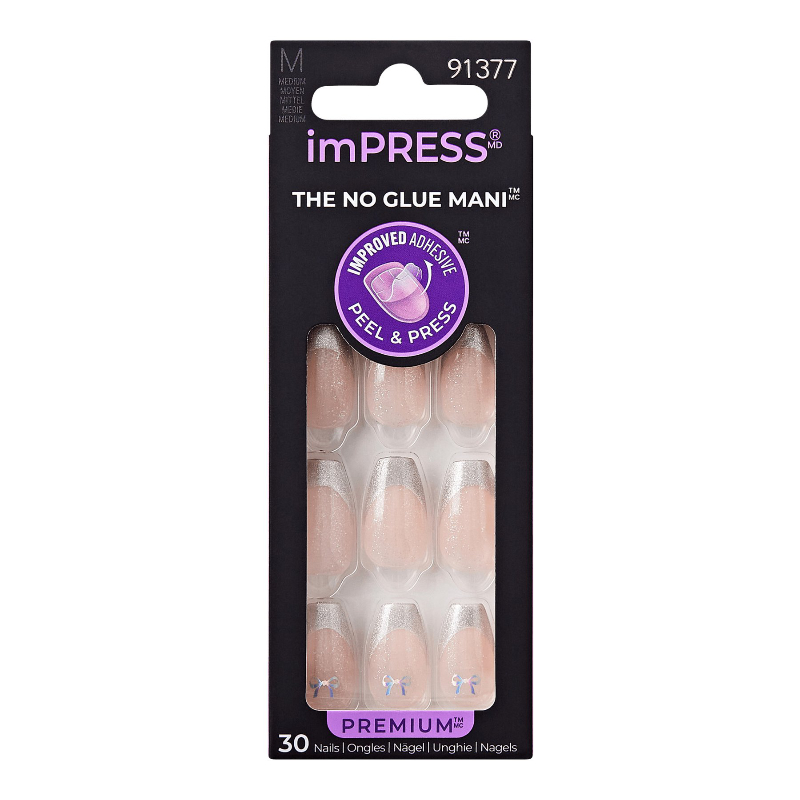 ImPRESS Press-on Manicure Premium False Nails Kit - Medium - Coffin - Memory Lane - 30's