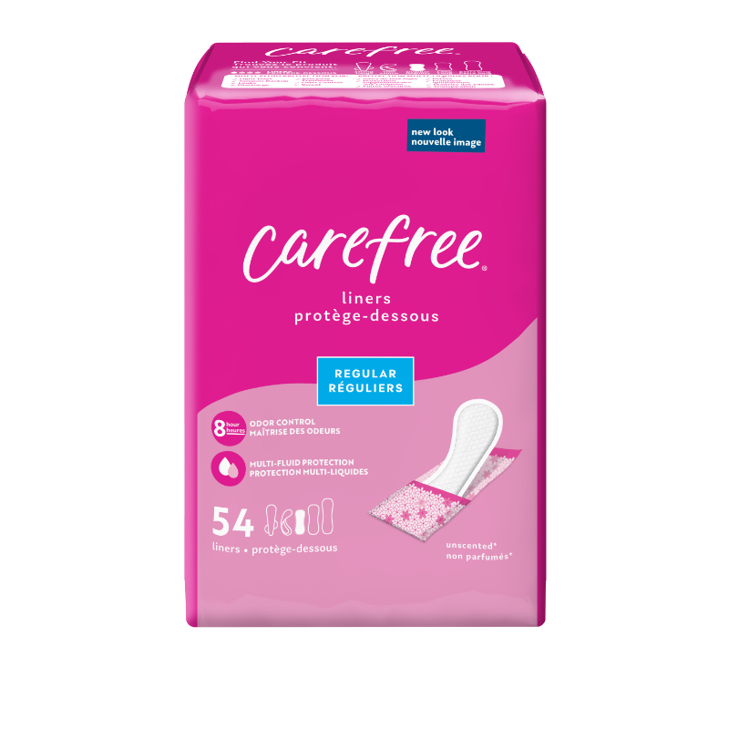 Carefree Body Shape Acti-Fresh Regular Pantiliner - Unscented - 54s