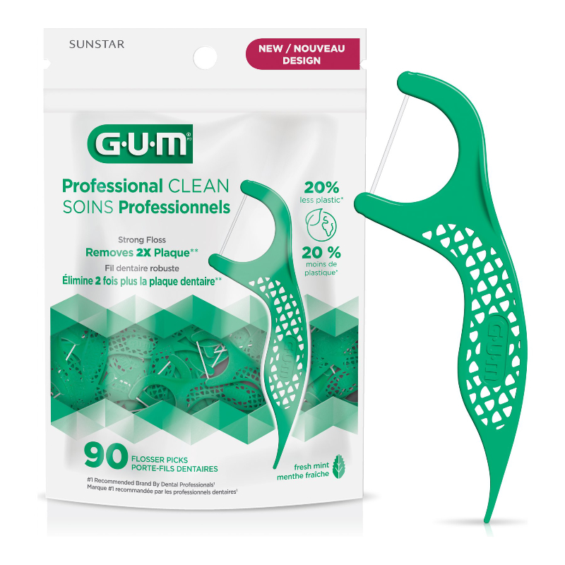 G.U.M Professional Clean Flossers - Fresh Mint - 90s