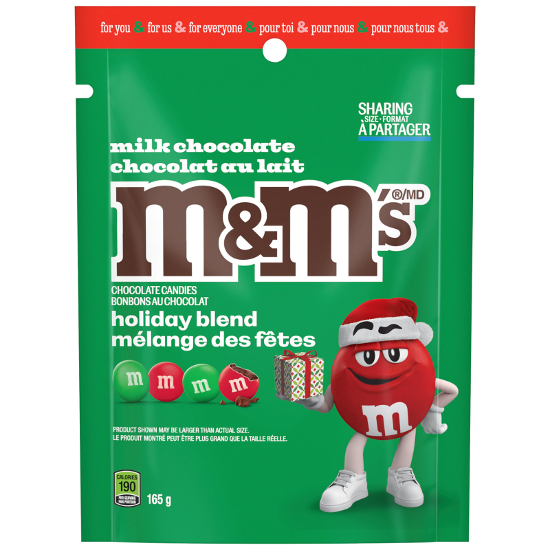 M&M's Holiday Mix Chocolate Candies - Milk Chocolate - 165g