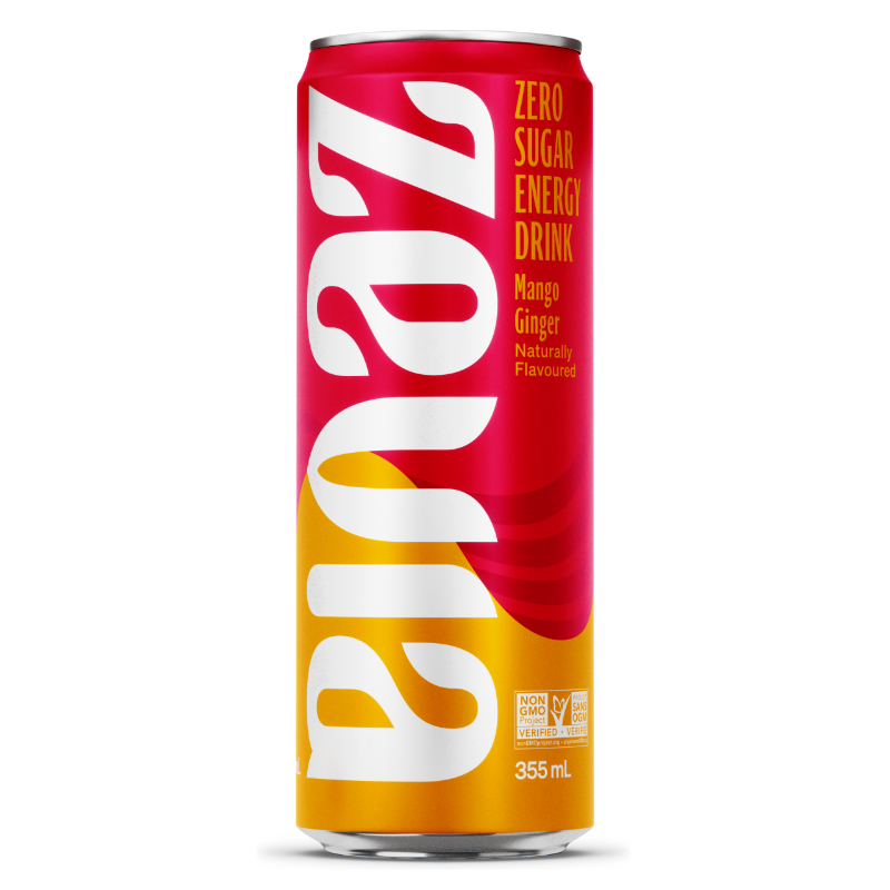 Zevia Energy Drink - Mango Ginger - 355ml