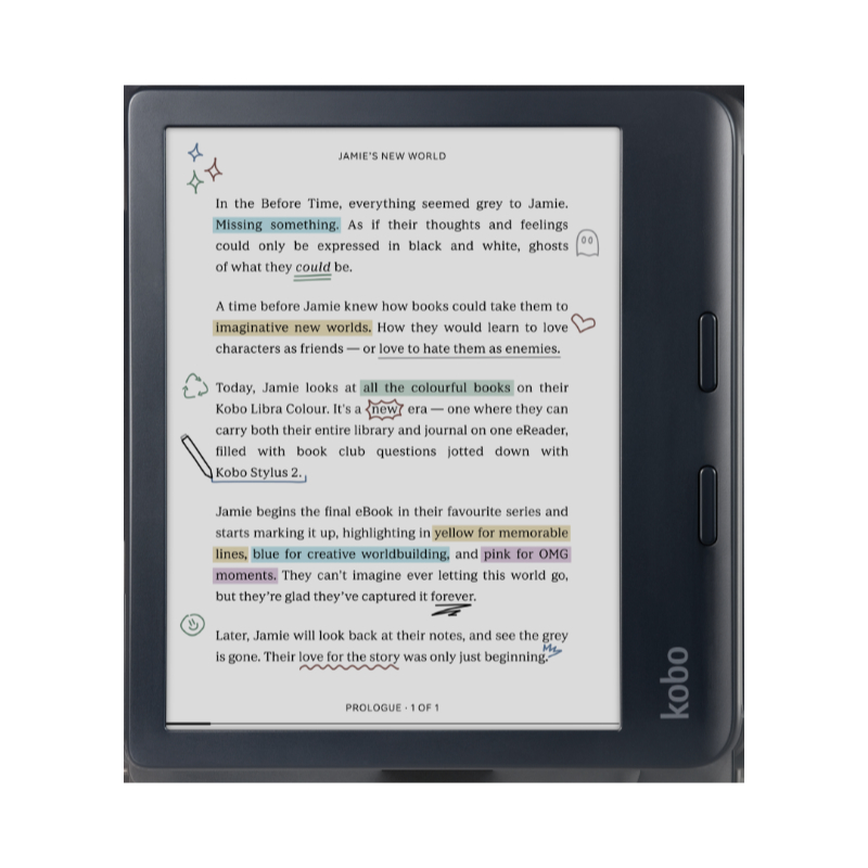 Kobo Libra Colour Screen eBook Reader - Black - N428-KU-BK-K-CK