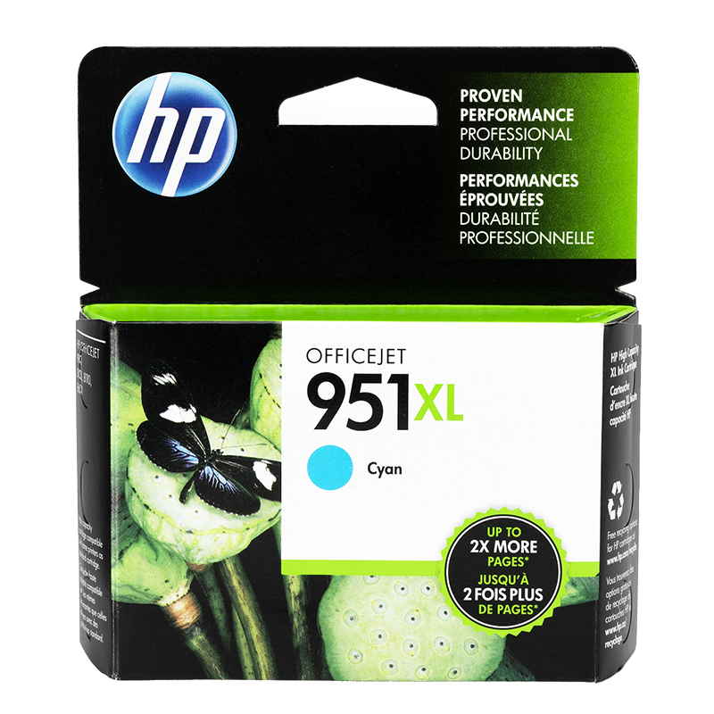 HP 951XL High Yield Officejet Ink Cartridge - CyanÂ - CN046AC#140