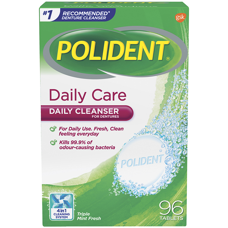 Polident Daily Care Tablets - 96s