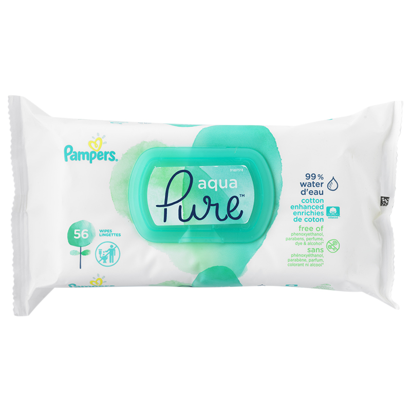 Pampers Aqua Pure Wipes - 56's