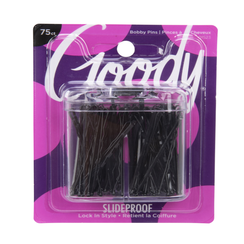 Goody Bobby Pins - Black -75 pcs