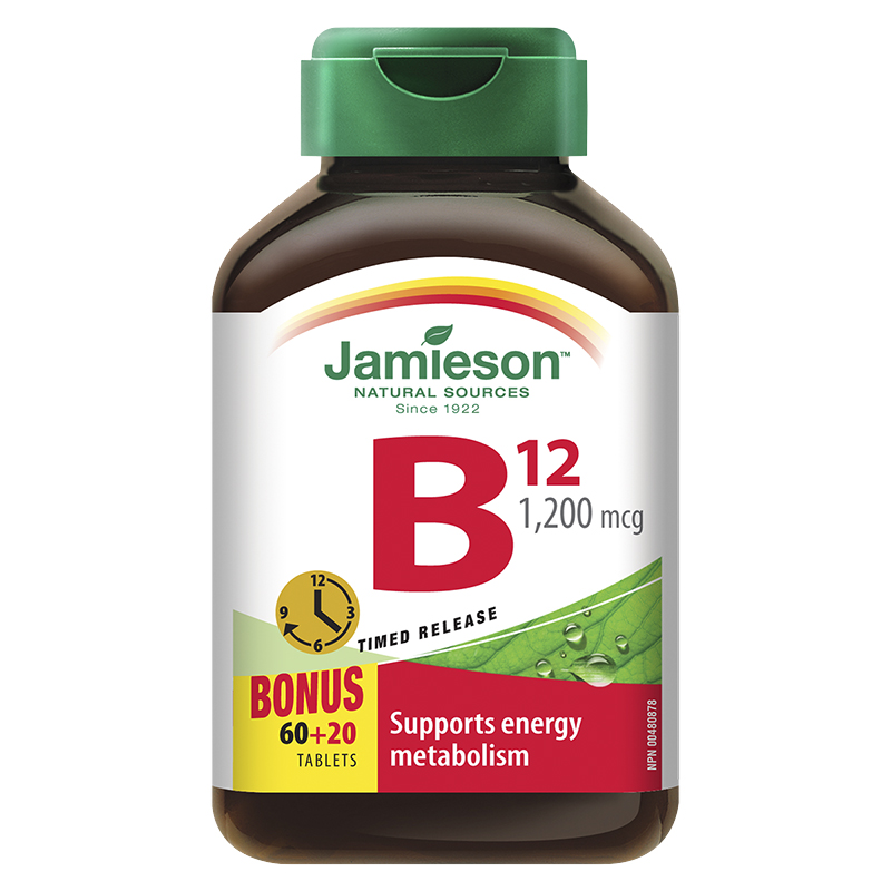 Jamieson Vitamin B12 1,200 mcg  (Cobalamin) Timed Release - 60's