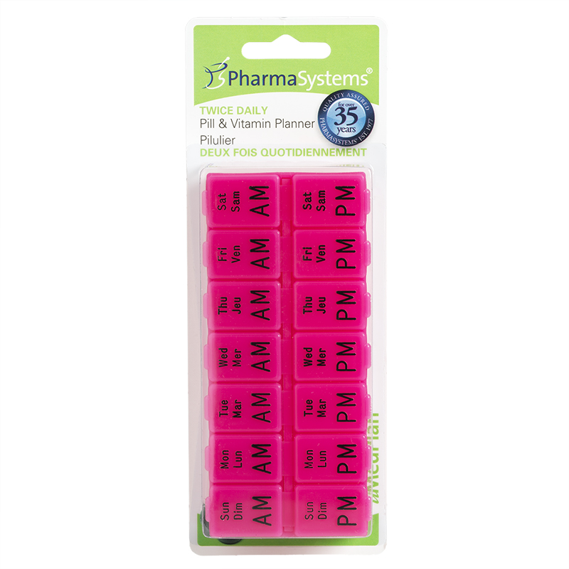 PharmaSystems uMedPlan Twice Daily Pill & Vitamin Planner - PS285