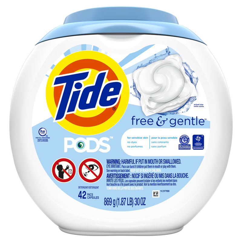 Tide Pods Free & Gentle Laundry Detergent - 42s