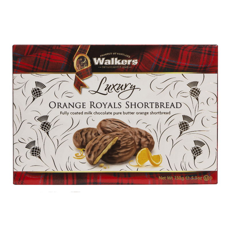 Walkers Luxury Orange Royals Shortbread Cookies - 150g