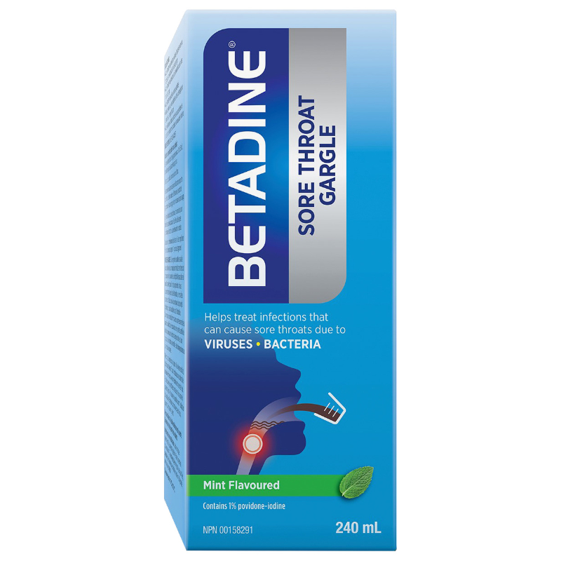 Betadine Sore Throat Gargle - Mint - 240ml