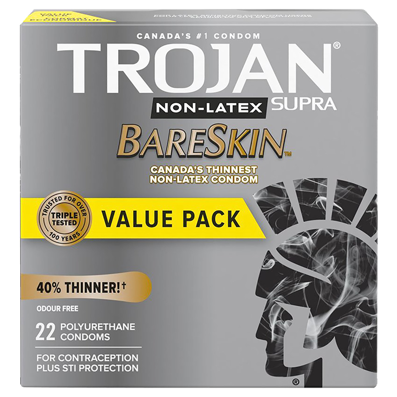 TROJAN CONDOMS S/BARESKIN 22'S