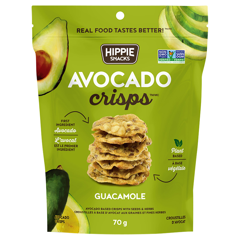 Hippie Snacks Avocado Crisps - Guacamole - 70g