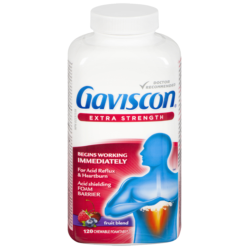 Gaviscon Extra Strength Chewable Foam Tabs - Fruit Blend - 120s