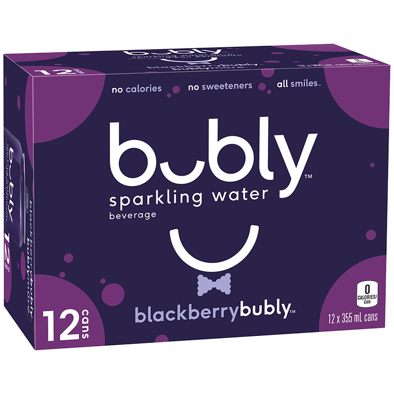 Bubly Sparkling Water - Blackberry - 12x355ml
