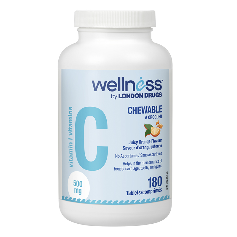 Wellness by London Drugs Vitamin C Chewable 500mg 180s