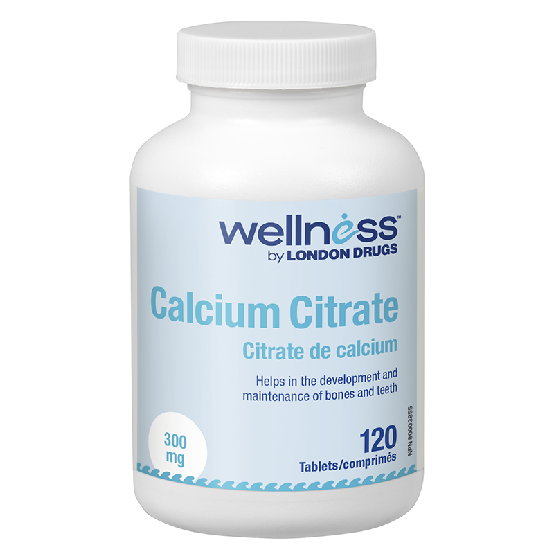 Wellness by London Drugs Calcium Citrate - 300mg - 120s
