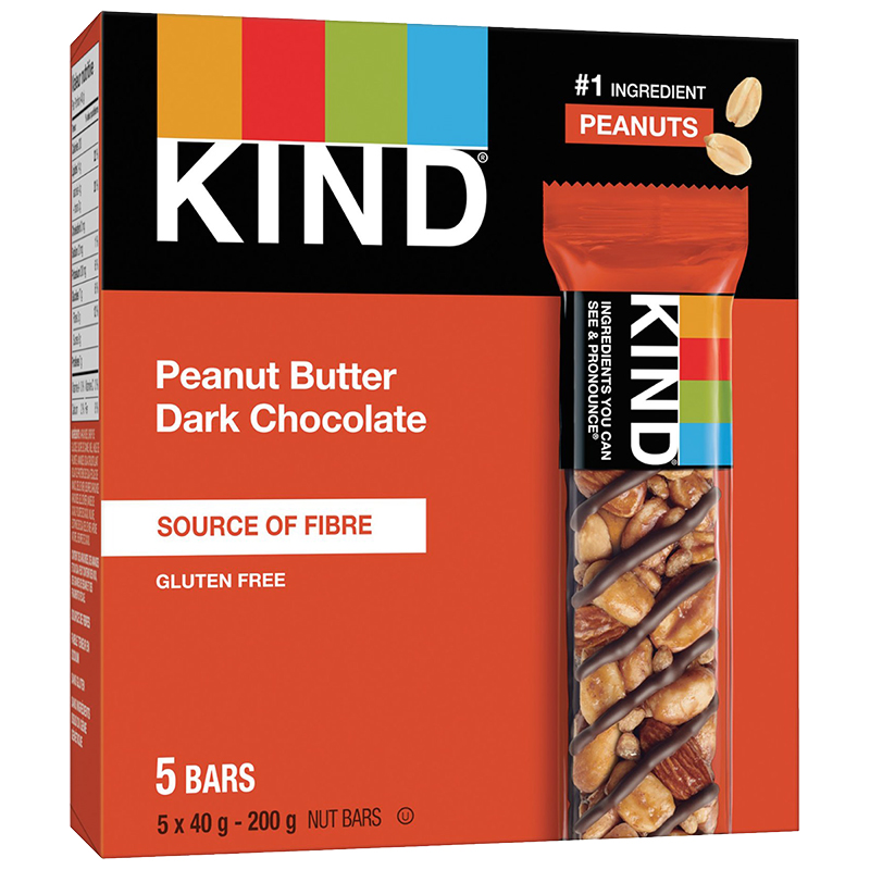 Kind Nut Bars - Peanut Butter & Dark Chocolate - 5x40g