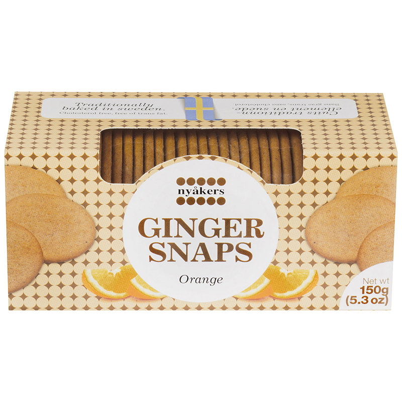 Nyakers Ginger Snaps - Orange - 150g