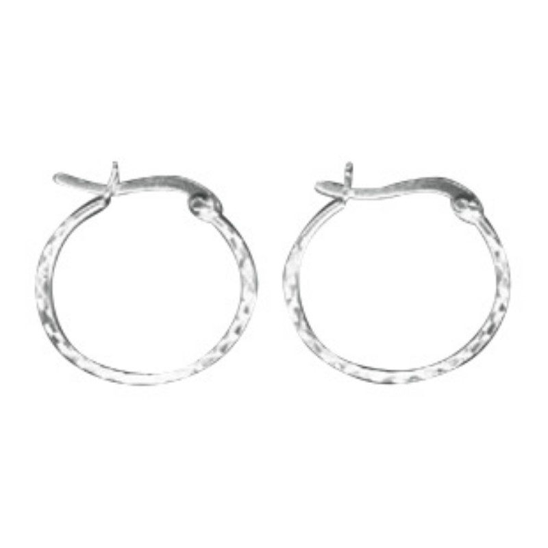 Silver Worx Faceted Medium Hoop Earrings - Silver Silver Worx Faceted Medium Hoop Earrings - Silver