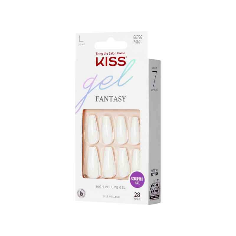 KISS GEL FANTASY NAIL TRUE COLOR in White