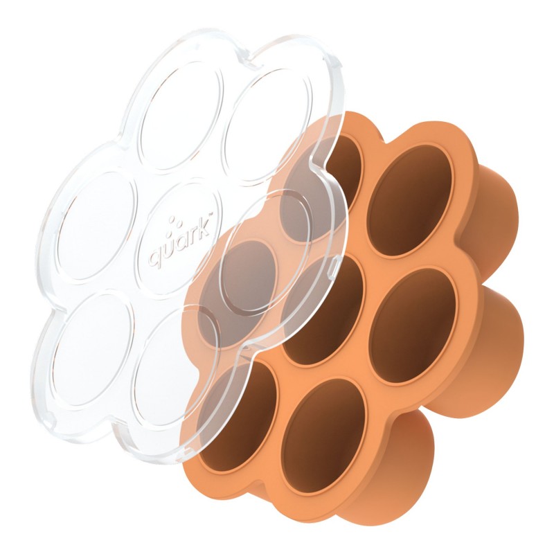 milk⭐ページ Quark Chill Baby Food Freezer Tray - Orange
