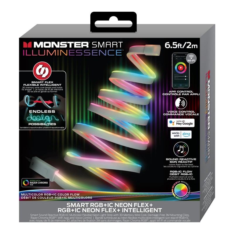 Monster Smart Robe Light Box Monster Smart Illuminessence Neon Flex+ Light Strip - RGBW/IC
