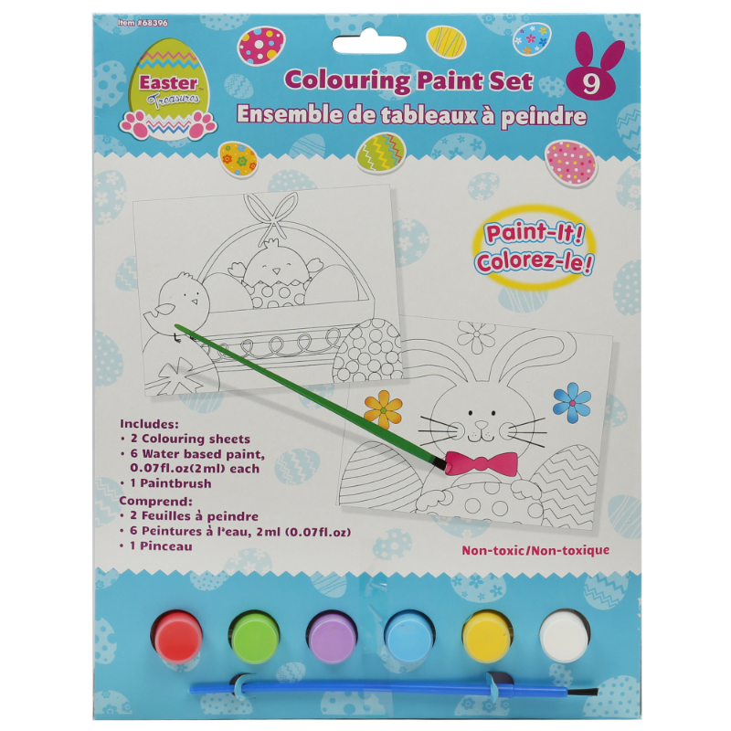 COLOURING PAINT SET Size 9 piece