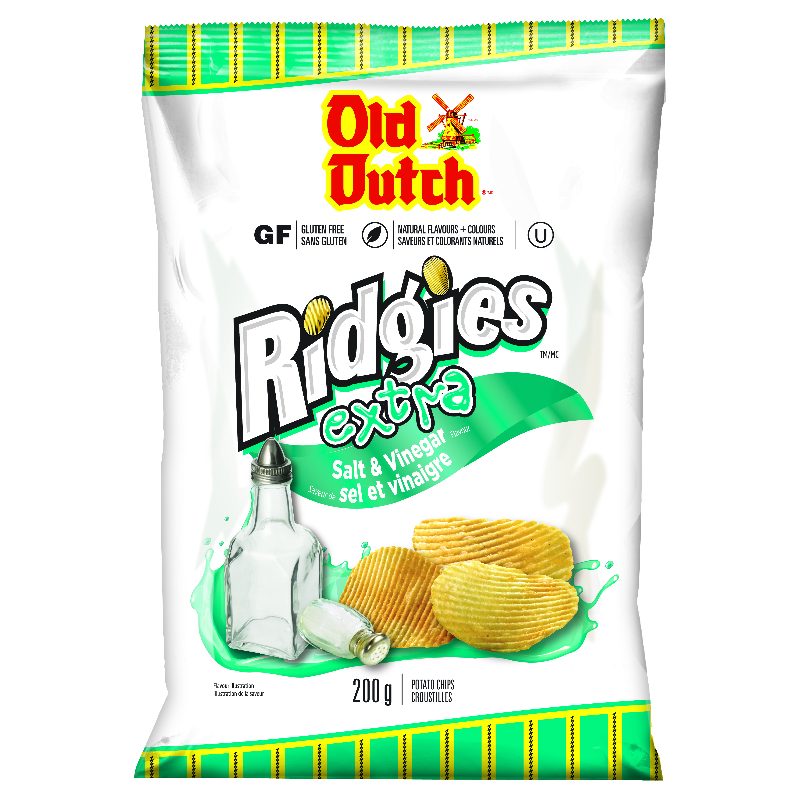 Old Dutch Ridges Old Dutch Ridges - Extra Salt and Vinegar - 200g
