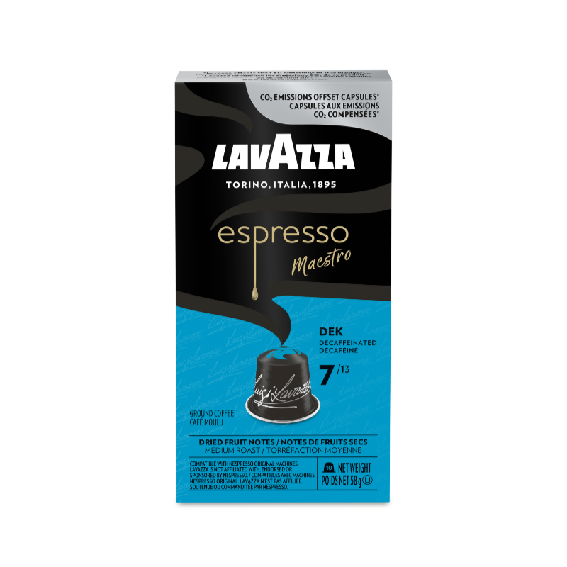 Lavazza Espresso Maestro Decaf Ground Coffee - Dried Fruit Notes - Medium Roast - 10s
