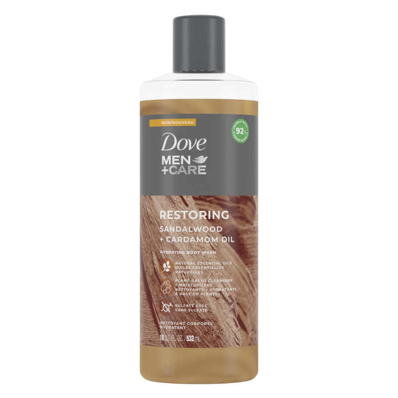 Dove Men+Care Restoring Body Wash - Sandalwood + Cardamom Oil - 532ml