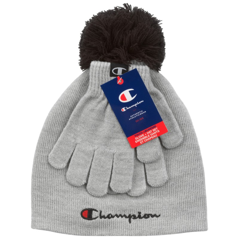 Champion Fizzy Pom Glove Hat Set One Size Medium Grey London Drugs 100 Canadian Owned Retail Store