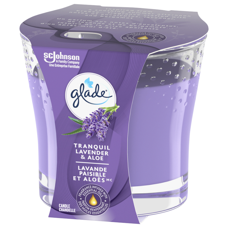 GLADE CANDLE 1WICK LAV/ALOE