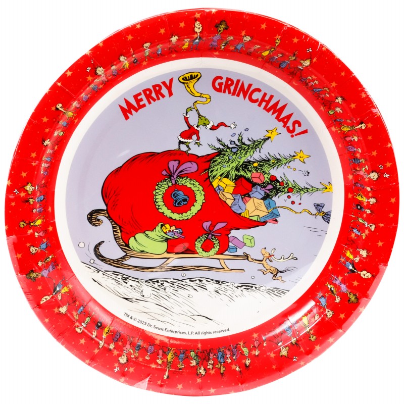 DR. SEUSS ROUND LUNCH PLATES Size 22.5cm