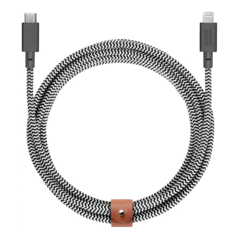 Native Union Belt USB-C to Lightning Cable - Zebra Black